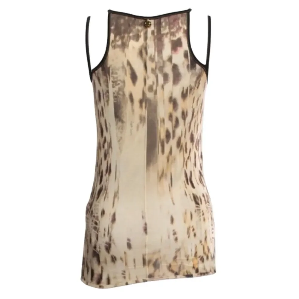 Medium Roberto Cavalli Vintage Cashmere Tiger Print Tank Top